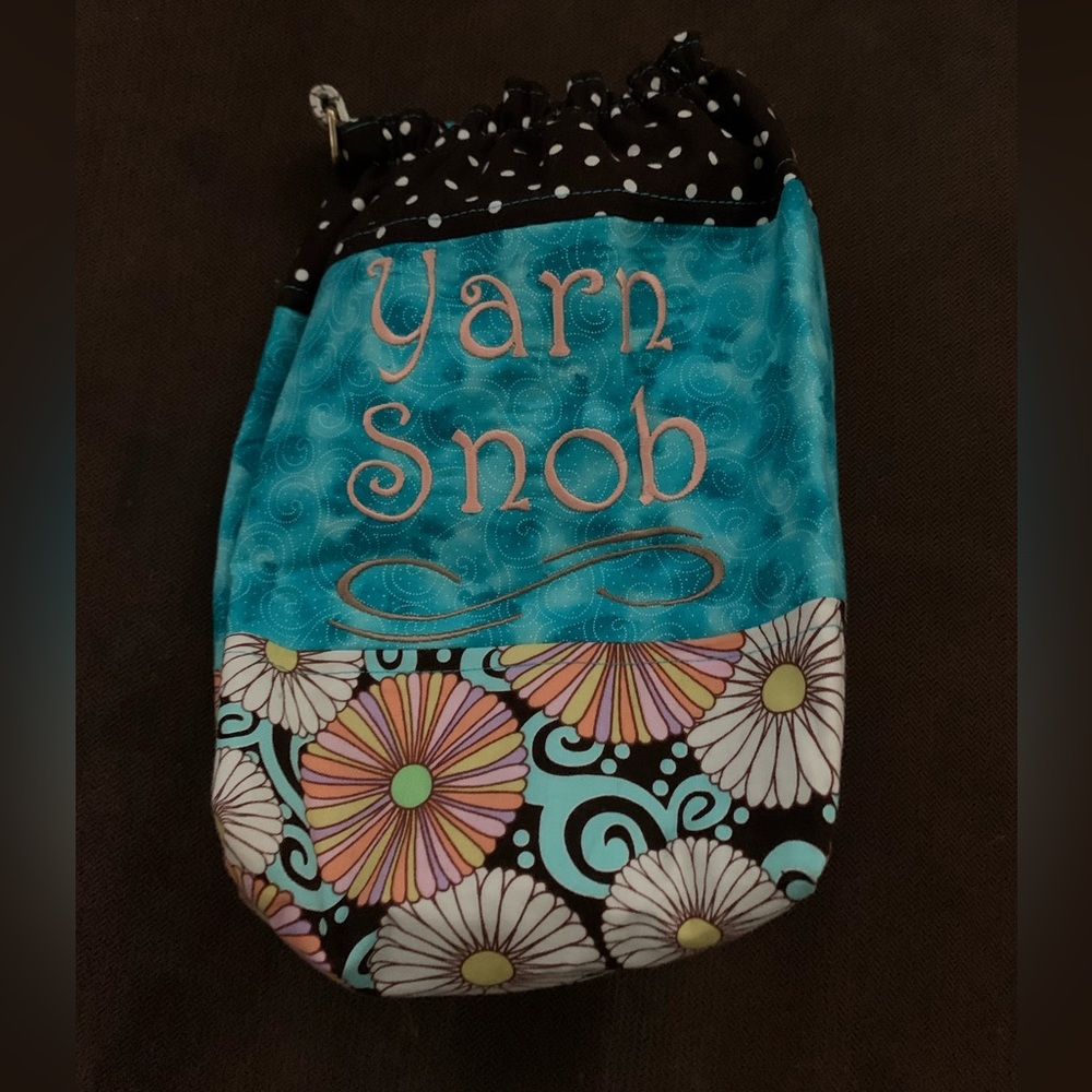 Nona Louise Pouch with “Yarn Snob”